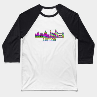 London Rainbow Skyline Baseball T-Shirt